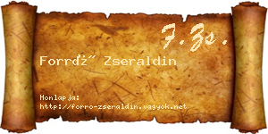 Forró Zseraldin névjegykártya